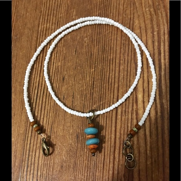 Beaded Pendant Ladies Necklace, Beaded Pendant Necklace, Ladies Necklace - Picture 7 of 10